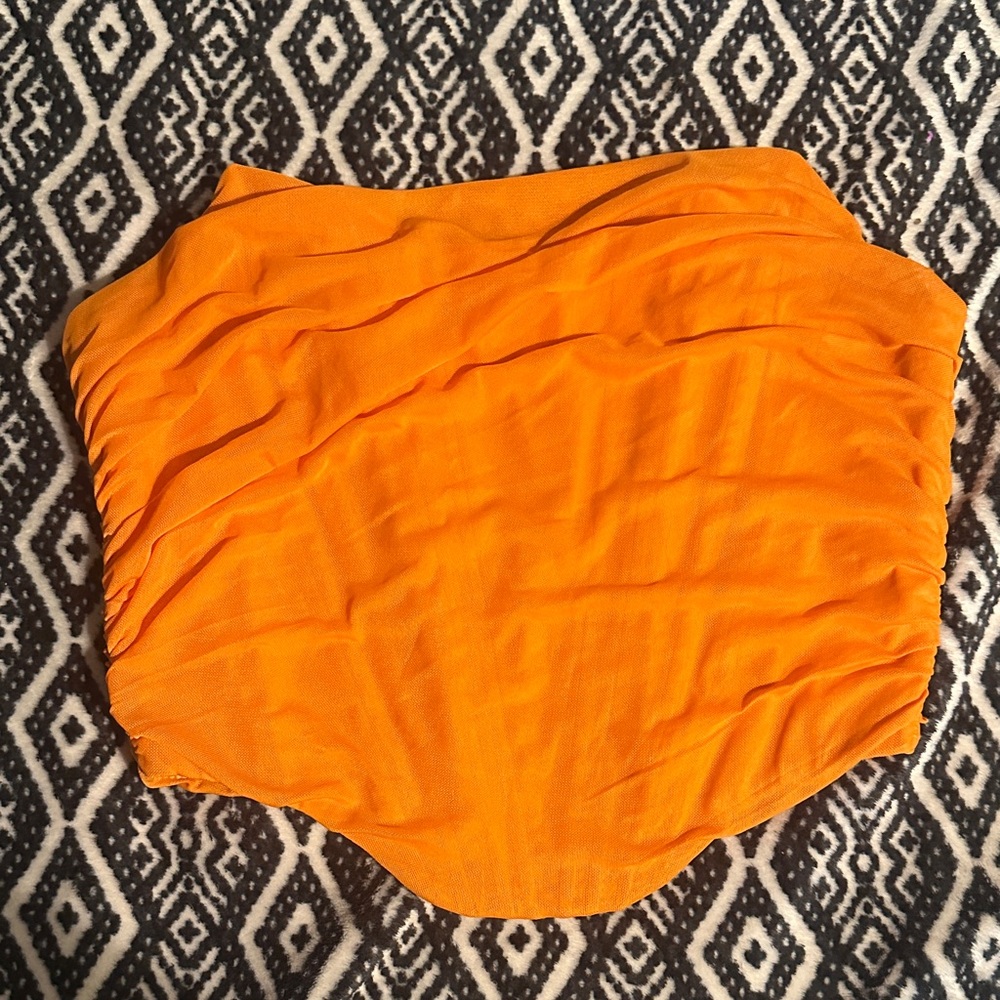Vibrant Orange Corset Top